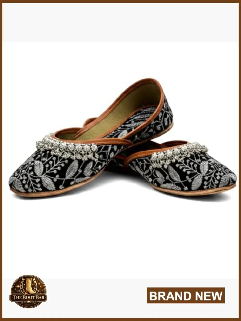 Embroidered Flats Punjabi Jutti Embellished Khussa Payal Slip Ons Party Wear